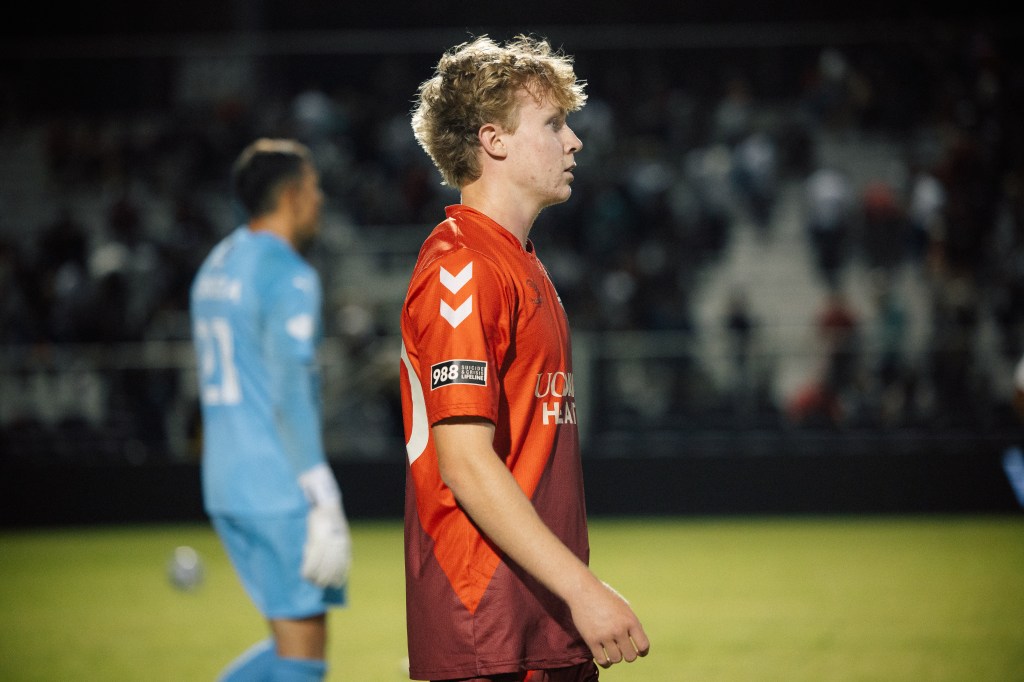 Blake Willey with Monterey Goalkeeper in the background